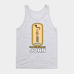 JOHN-American names in hieroglyphic letters-JOHN, name in a Pharaonic Khartouch-Hieroglyphic pharaonic names Tank Top